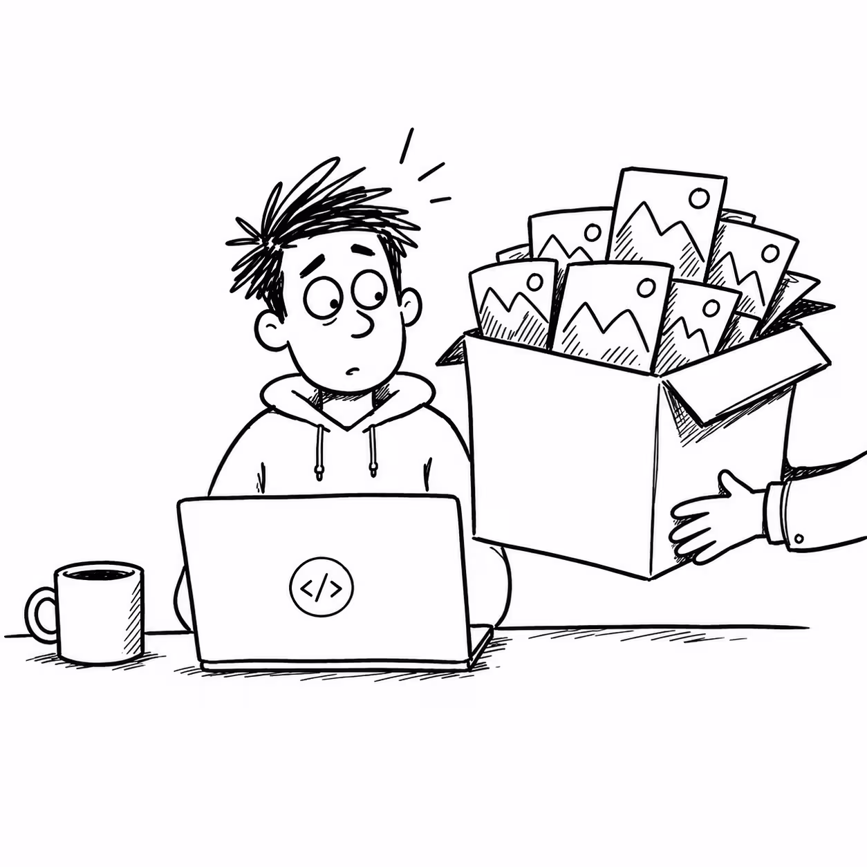 Fifty large images landing in an inbox